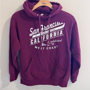 San Francisco California Maroon Hoodie